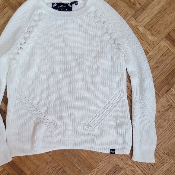 Superdry Women's Cream Knit Sweater Size 6 - Picture 5 of 7